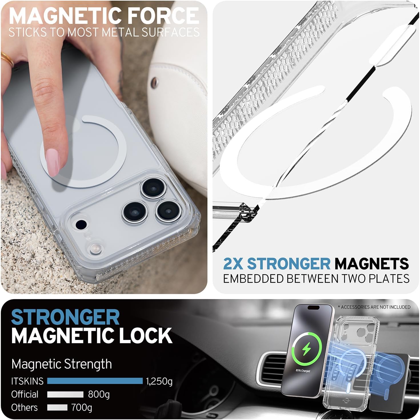 Θήκη ITSKINS Hybrid Clear MagSafe Clear iPhone 18 Pro Max/17 Pro Max ΘΗΚΕΣ ITSKINS Θήκη ITSKINS Hybrid Clear MagSafe Clear iPhone 18 Pro Max/17 Pro Max - Image 6