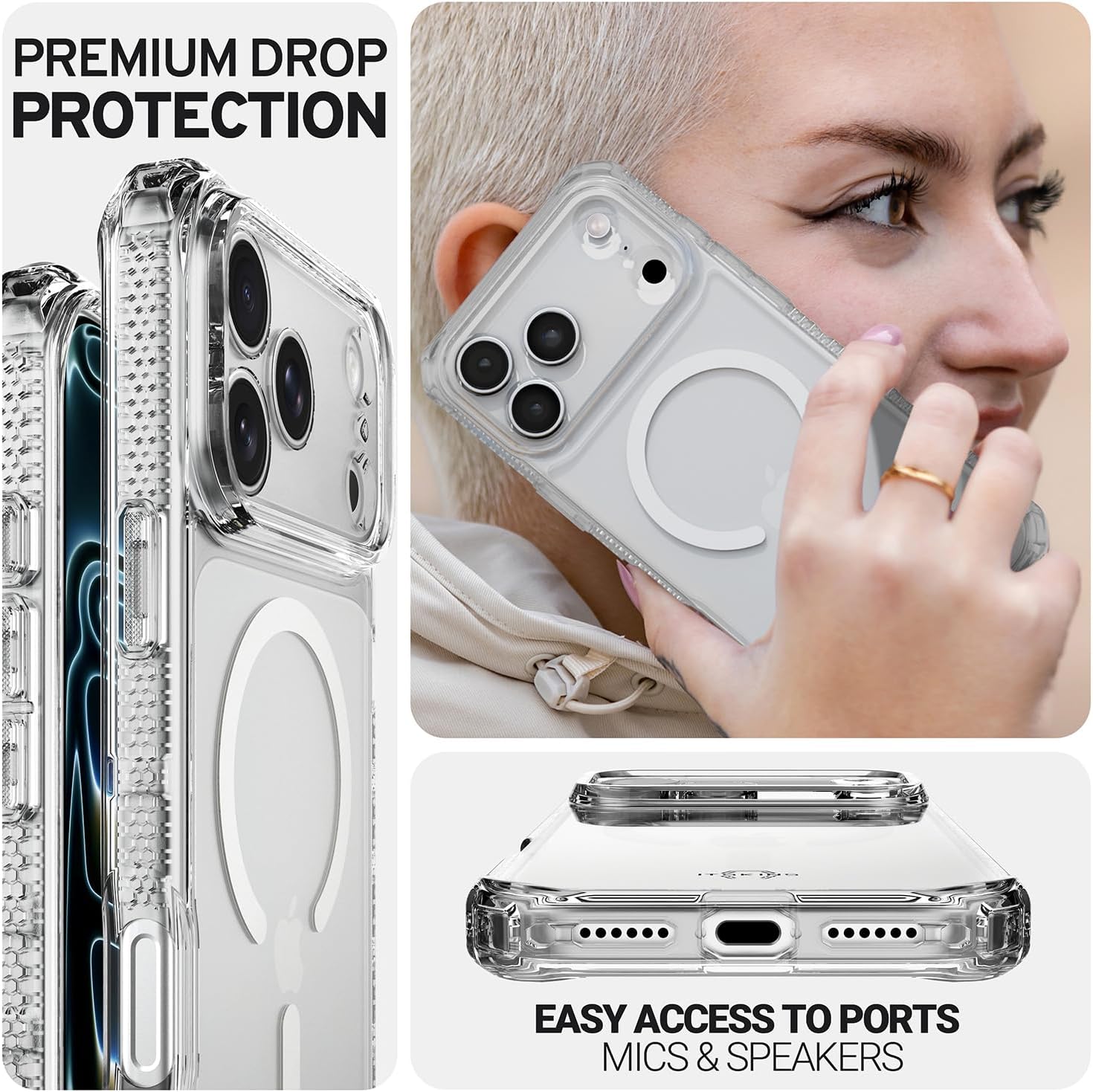Θήκη ITSKINS Hybrid Clear MagSafe Clear iPhone 18 Pro Max/17 Pro Max ΘΗΚΕΣ ITSKINS Θήκη ITSKINS Hybrid Clear MagSafe Clear iPhone 18 Pro Max/17 Pro Max - Image 5