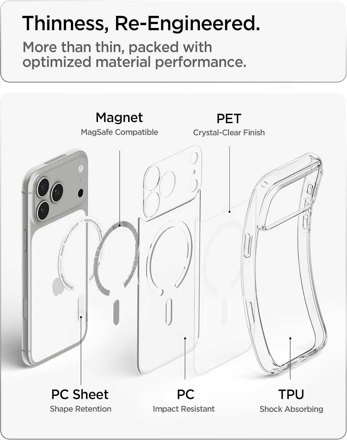 Θήκη Spigen Ultra Hybrid MagSafe Clear White iPhone 18 Pro Max/17 Pro Max ΘΗΚΕΣ Spigen Θήκη Spigen Ultra Hybrid MagSafe Clear White iPhone 18 Pro Max/17 Pro Max - Image 3