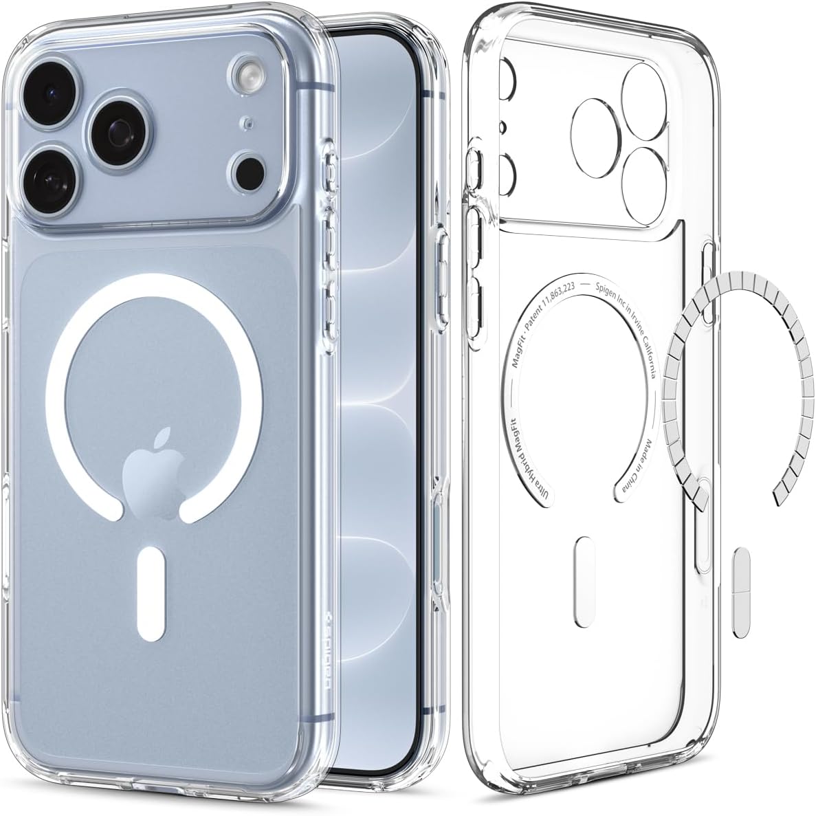 Θήκη Spigen Ultra Hybrid MagSafe Clear White iPhone 18 Pro Max/17 Pro Max ΘΗΚΕΣ Spigen Θήκη Spigen Ultra Hybrid MagSafe Clear White iPhone 18 Pro Max/17 Pro Max