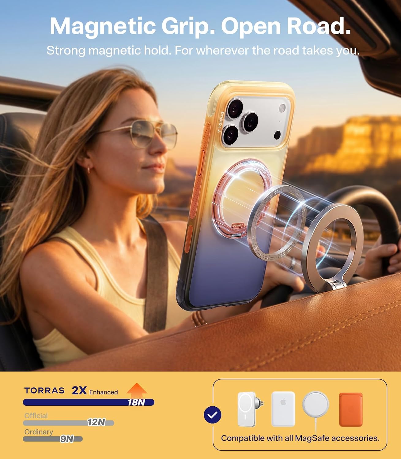 Θήκη Torras O3 Air Gradient MagSafe Arizona Glow iPhone 18 Pro Max/17 Pro Max ΘΗΚΕΣ TORRAS Θήκη Torras O3 Air Gradient MagSafe Arizona Glow iPhone 18 Pro Max/17 Pro Max - Image 7