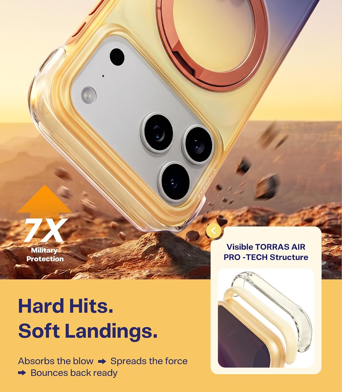 Θήκη Torras O3 Air Gradient MagSafe Arizona Glow iPhone 18 Pro Max/17 Pro Max ΘΗΚΕΣ TORRAS Θήκη Torras O3 Air Gradient MagSafe Arizona Glow iPhone 18 Pro Max/17 Pro Max - Image 4