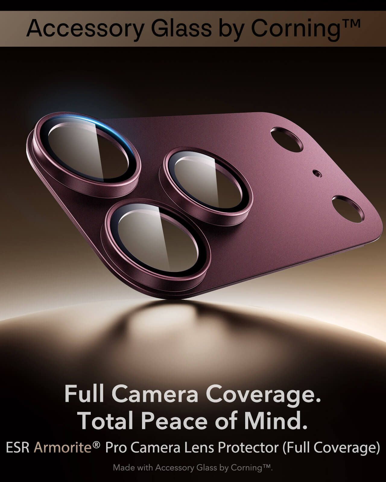 ESR Armorite Pro Camera Lens Protector Full Coverage Burgundy iPhone 18 Pro Max ΠΡΟΣΤΑΣΙΑ ΟΘΟΝΗΣ ESR ESR Armorite Pro Camera Lens Protector Full Coverage Burgundy iPhone 18 Pro Max - Image 7