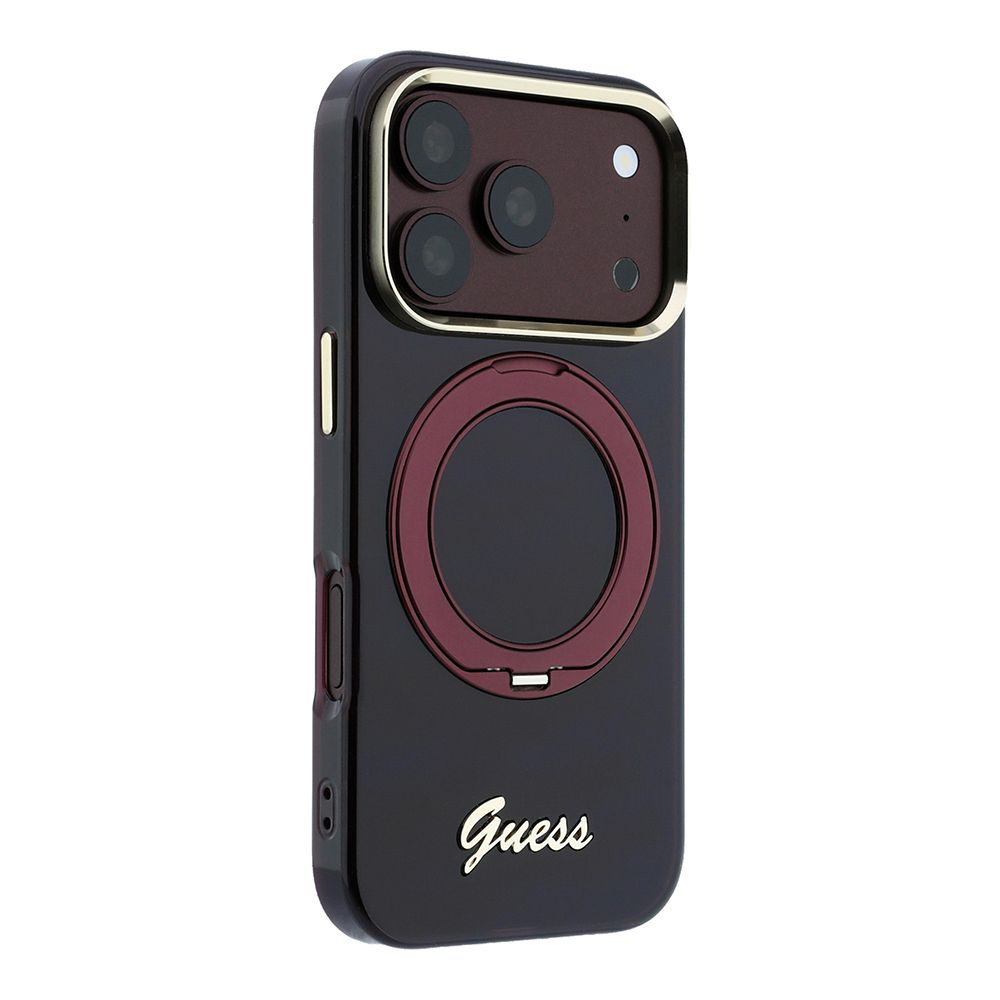 Θήκη Guess IML Ring Stand 360 Script Metal Logo Magsafe Burgundy iPhone 18 Pro Max/17 Pro Max ΘΗΚΕΣ Guess Θήκη Guess IML Ring Stand 360 Script Metal Logo Magsafe Burgundy iPhone 18 Pro Max/17 Pro Max - Image 6