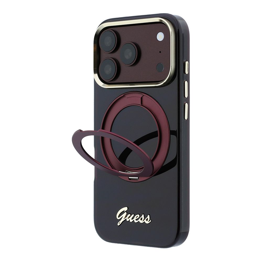 Θήκη Guess IML Ring Stand 360 Script Metal Logo Magsafe Burgundy iPhone 18 Pro Max/17 Pro Max ΘΗΚΕΣ Guess Θήκη Guess IML Ring Stand 360 Script Metal Logo Magsafe Burgundy iPhone 18 Pro Max/17 Pro Max - Image 3