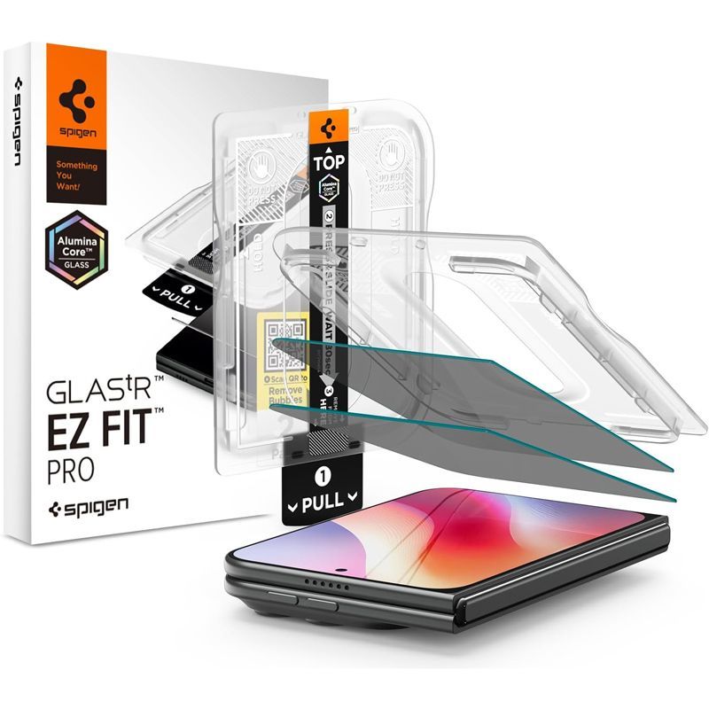 (2-Pack) Spigen GLAS.tR EZ Fit Pro Privacy Tempered Glass iPhone Duo ΠΡΟΣΤΑΣΙΑ ΟΘΟΝΗΣ Spigen (2-Pack) Spigen GLAS.tR EZ Fit Pro Privacy Tempered Glass iPhone Duo