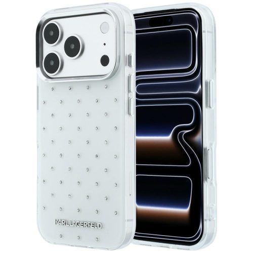 Θήκη Karl Lagerfeld IML Rhinestones Allover White iPhone 18 Pro/17 Pro ΘΗΚΕΣ KARL LAGERFELD Θήκη Karl Lagerfeld IML Rhinestones Allover White iPhone 18 Pro/17 Pro