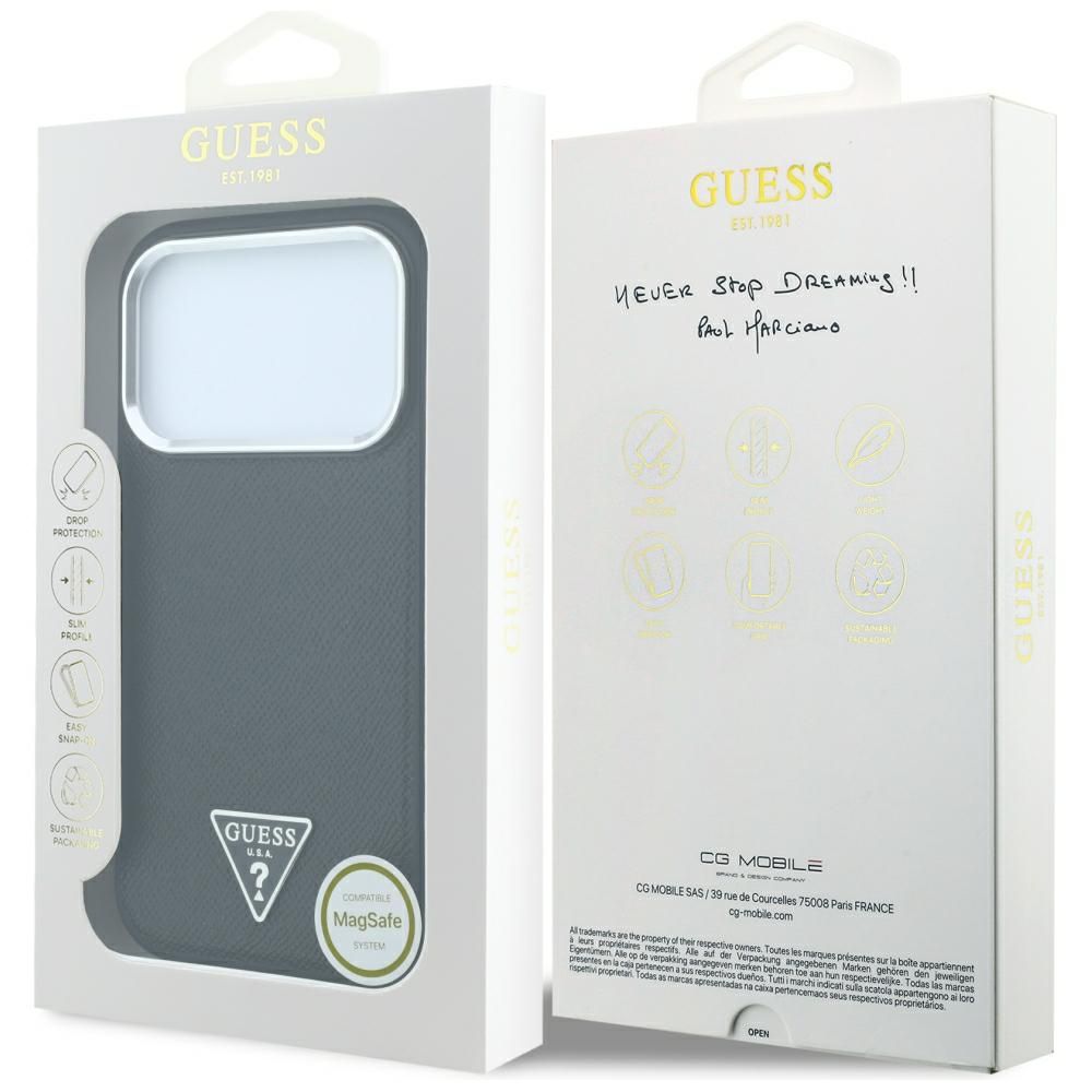 Θήκη Guess Grained Triangle Logo Magsafe Black iPhone 18 Pro Max/17 Pro Max ΘΗΚΕΣ Guess Θήκη Guess Grained Triangle Logo Magsafe Black iPhone 18 Pro Max/17 Pro Max - Image 6