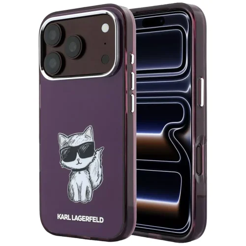 Θήκη Karl Lagerfeld IML Choupette Body Sketch Print MagSafe Burgundy iPhone 18 Pro/iPhone 17 Pro ΘΗΚΕΣ KARL LAGERFELD Θήκη Karl Lagerfeld IML Choupette Body Sketch Print MagSafe Burgundy iPhone 18 Pro/iPhone 17 Pro