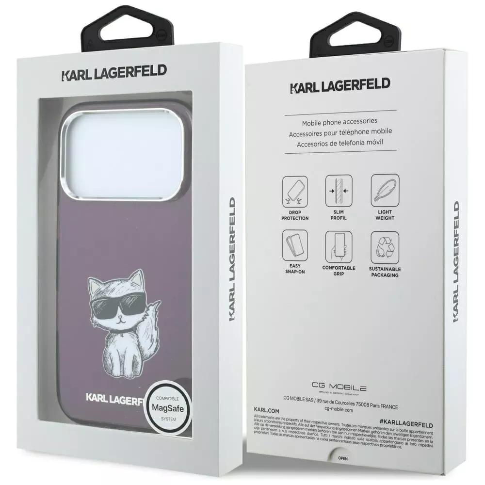 Θήκη Karl Lagerfeld IML Choupette Body Sketch Print MagSafe Burgundy iPhone 18 Pro/iPhone 17 Pro ΘΗΚΕΣ KARL LAGERFELD Θήκη Karl Lagerfeld IML Choupette Body Sketch Print MagSafe Burgundy iPhone 18 Pro/iPhone 17 Pro - Image 8