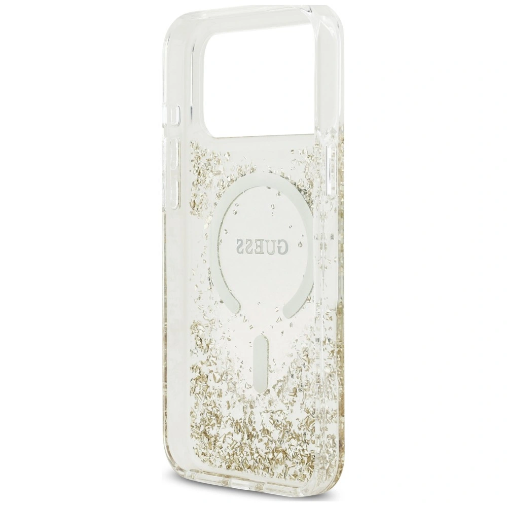 Θήκη Guess Resin Bottom Glitter Magsafe Clear Gold iPhone 18 Pro Max/17 Pro Max ΘΗΚΕΣ Guess Θήκη Guess Resin Bottom Glitter Magsafe Clear Gold iPhone 18 Pro Max/17 Pro Max - Image 6