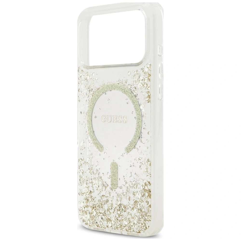 Θήκη Guess Resin Bottom Glitter Magsafe Clear Gold iPhone 18 Pro Max/17 Pro Max ΘΗΚΕΣ Guess Θήκη Guess Resin Bottom Glitter Magsafe Clear Gold iPhone 18 Pro Max/17 Pro Max - Image 5