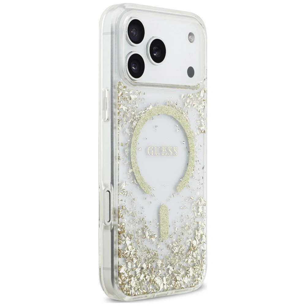 Θήκη Guess Resin Bottom Glitter Magsafe Clear Gold iPhone 18 Pro Max/17 Pro Max ΘΗΚΕΣ Guess Θήκη Guess Resin Bottom Glitter Magsafe Clear Gold iPhone 18 Pro Max/17 Pro Max - Image 3