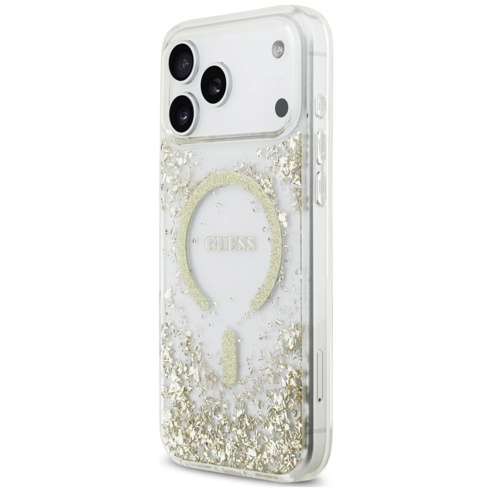 Θήκη Guess Resin Bottom Glitter Magsafe Clear Gold iPhone 18 Pro Max/17 Pro Max ΘΗΚΕΣ Guess Θήκη Guess Resin Bottom Glitter Magsafe Clear Gold iPhone 18 Pro Max/17 Pro Max - Image 4