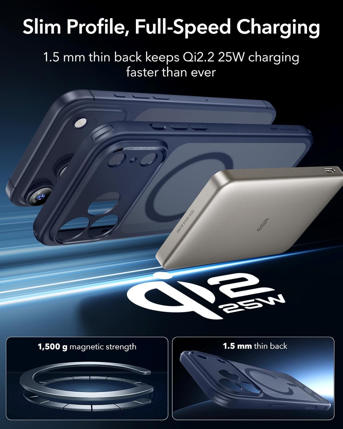 Θήκη ESR Classic Hybrid MagSafe Frosted Blue iPhone 18 Pro Max/iPhone 17 Pro Max ΘΗΚΕΣ ESR Θήκη ESR Classic Hybrid MagSafe Frosted Blue iPhone 18 Pro Max/iPhone 17 Pro Max - Image 5