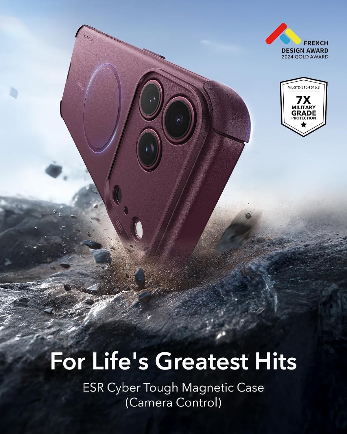 Θήκη ESR Cyber Tough Magsafe Burgundy iPhone 18 Pro Max/17 Pro Max ΘΗΚΕΣ ESR Θήκη ESR Cyber Tough Magsafe Burgundy iPhone 18 Pro Max/17 Pro Max - Image 3