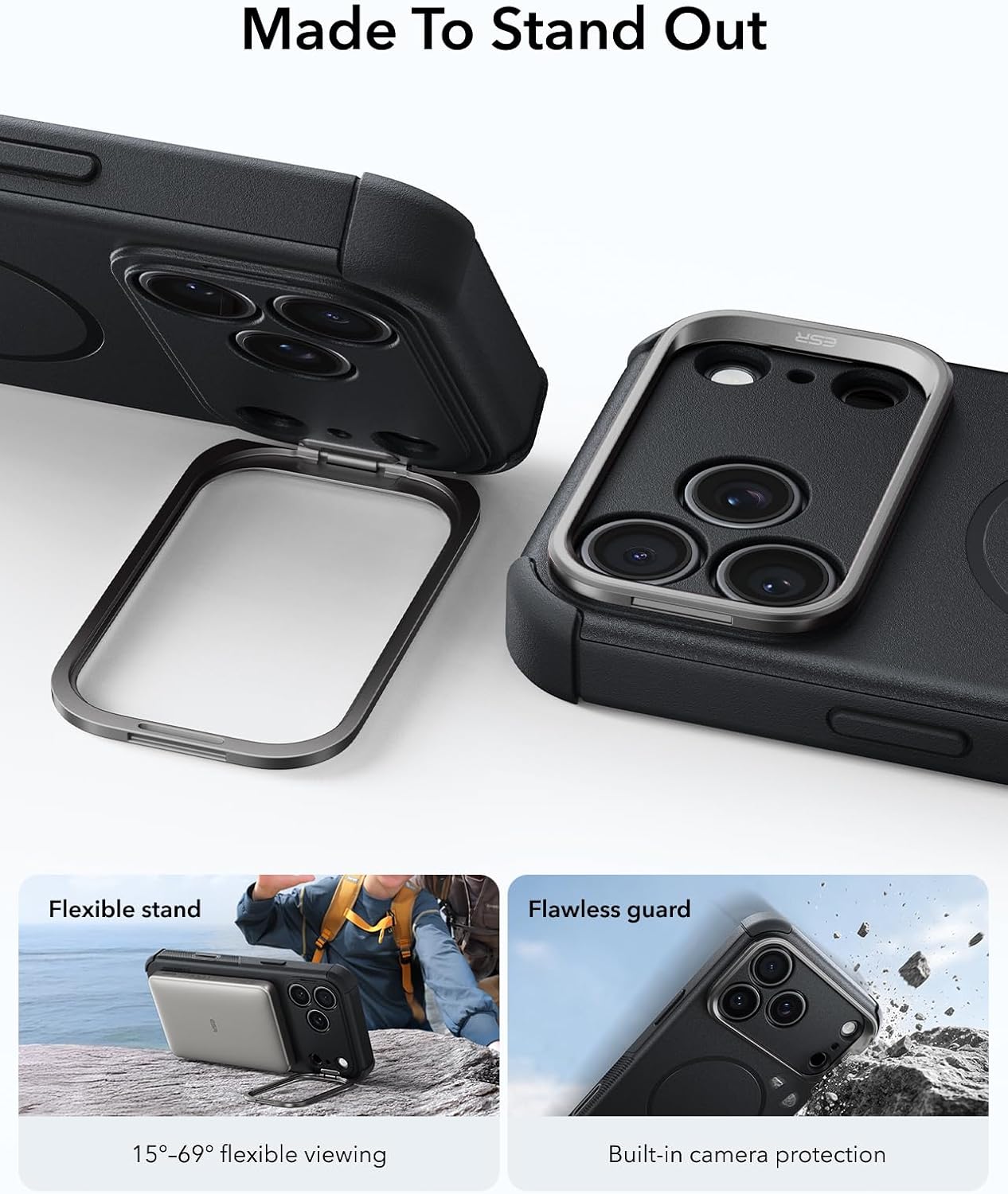 Θήκη ESR Cyber Tough Flex Stand Magsafe Black iPhone 18 Pro Max/17 Pro Max ΘΗΚΕΣ ESR Θήκη ESR Cyber Tough Flex Stand Magsafe Black iPhone 18 Pro Max/17 Pro Max - Image 6