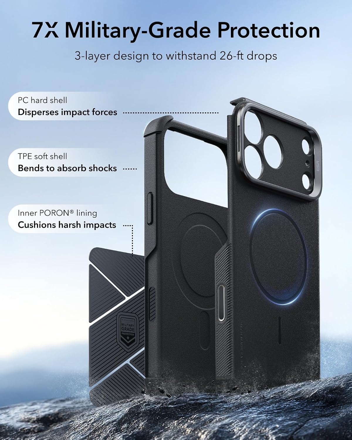 Θήκη ESR Cyber Tough Flex Stand Magsafe Black iPhone 18 Pro Max/17 Pro Max ΘΗΚΕΣ ESR Θήκη ESR Cyber Tough Flex Stand Magsafe Black iPhone 18 Pro Max/17 Pro Max - Image 7