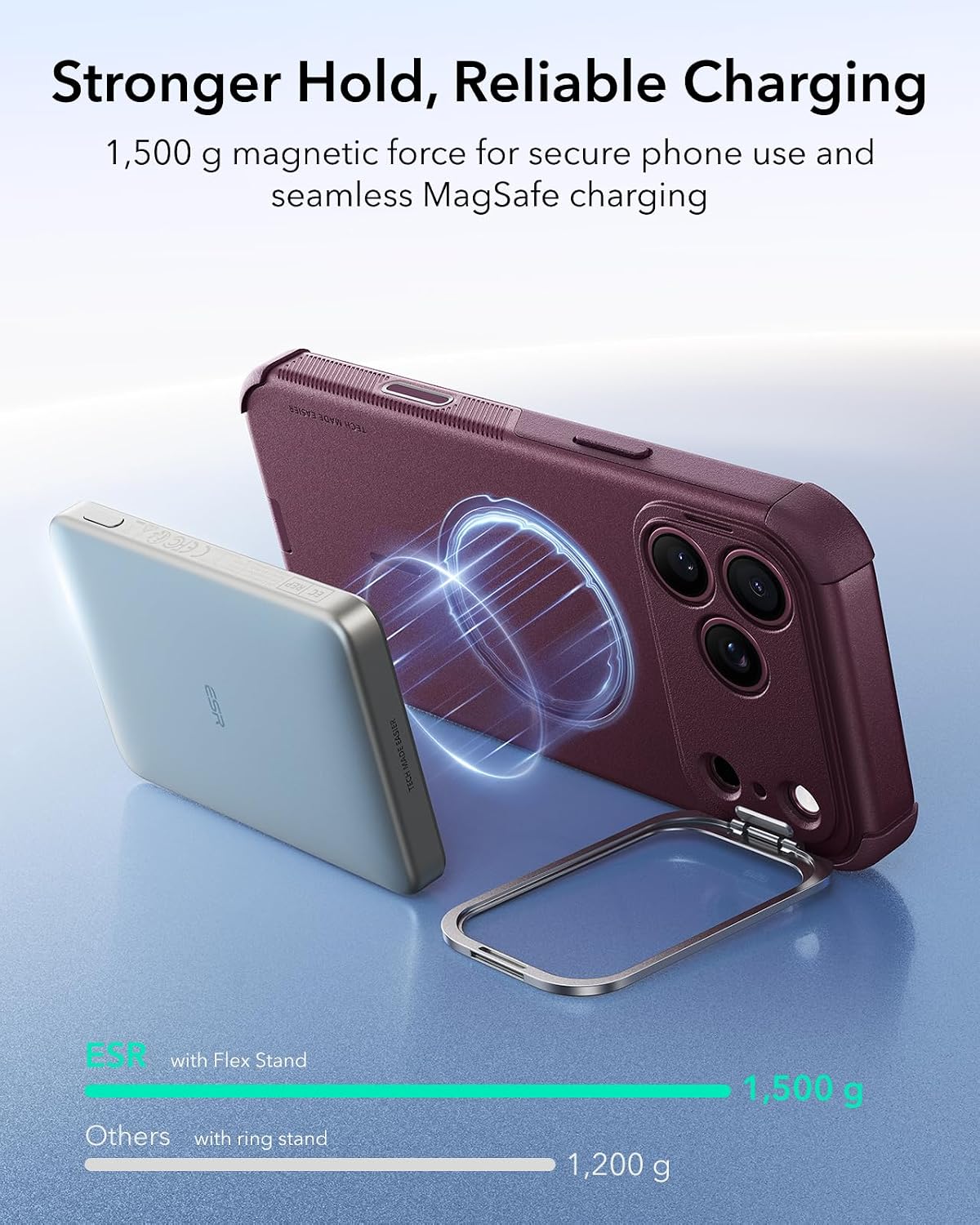 Θήκη ESR Cyber Tough Flex Stand Magsafe Burgundy iPhone 18 Pro Max/17 Pro Max ΘΗΚΕΣ ESR Θήκη ESR Cyber Tough Flex Stand Magsafe Burgundy iPhone 18 Pro Max/17 Pro Max - Image 2