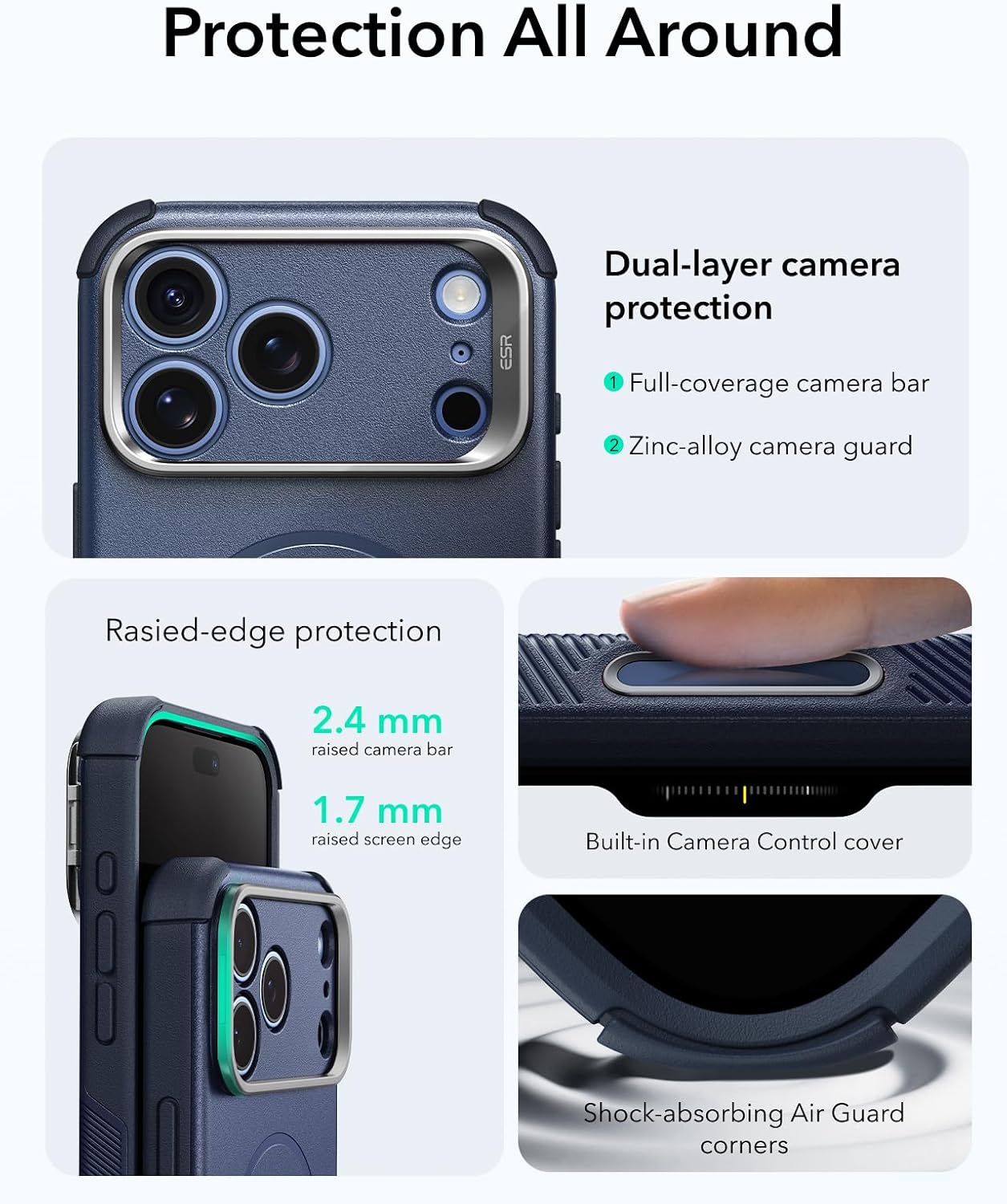 Θήκη ESR Cyber Tough Flex Stand Magsafe Navy Blue iPhone 18 Pro Max/17 Pro Max ΘΗΚΕΣ ESR Θήκη ESR Cyber Tough Flex Stand Magsafe Navy Blue iPhone 18 Pro Max/17 Pro Max - Image 7
