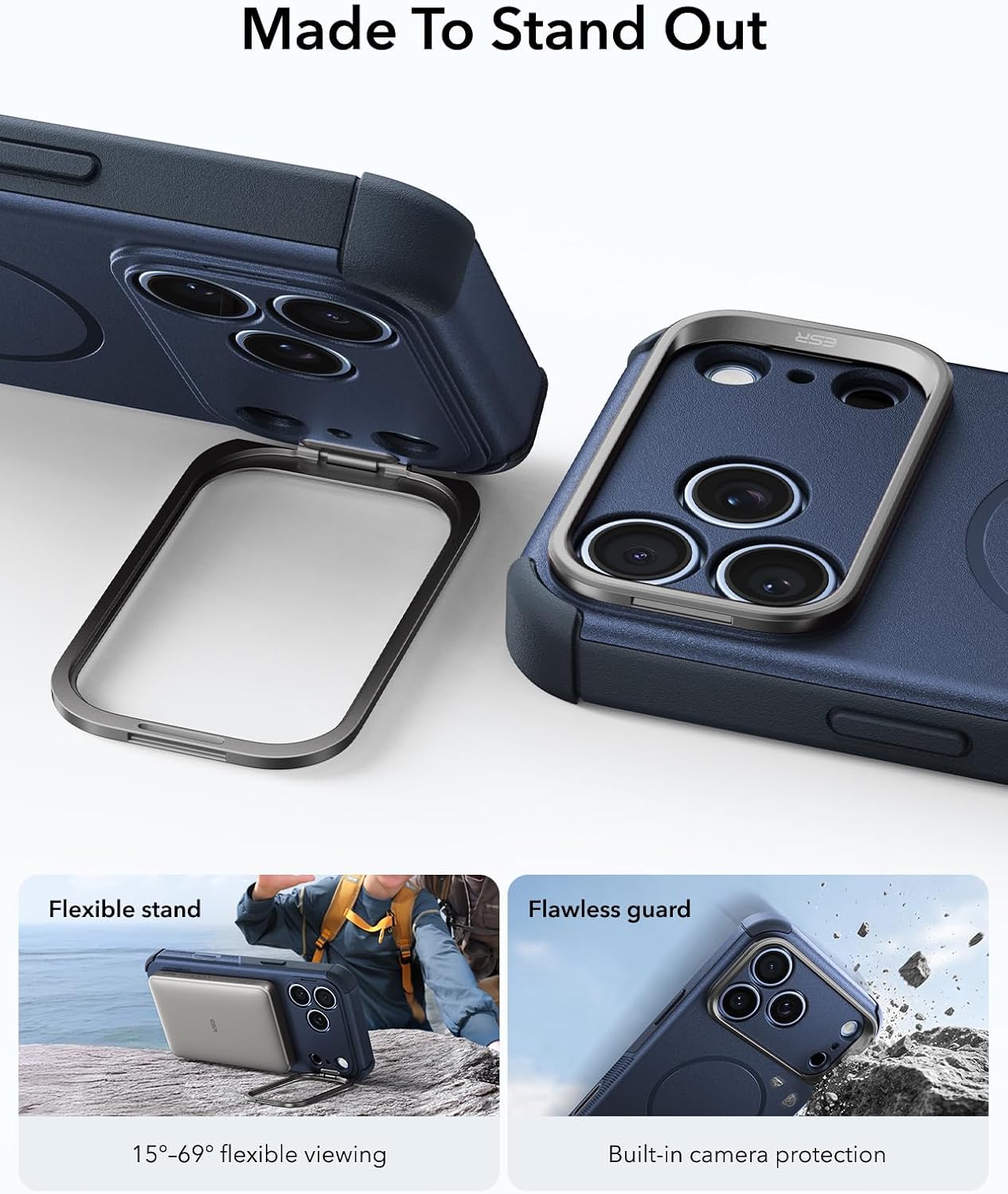 Θήκη ESR Cyber Tough Flex Stand Magsafe Navy Blue iPhone 18 Pro Max/17 Pro Max ΘΗΚΕΣ ESR Θήκη ESR Cyber Tough Flex Stand Magsafe Navy Blue iPhone 18 Pro Max/17 Pro Max - Image 4