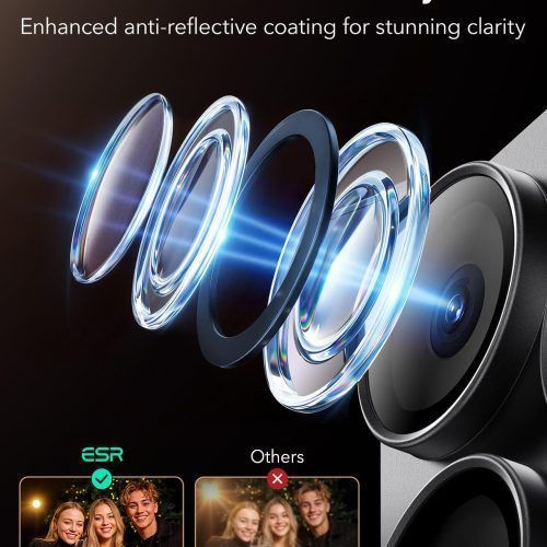 Alternative view of ESR Armorite Pro Camera Lens Protector Full Coverage Black iPhone 18 Pro