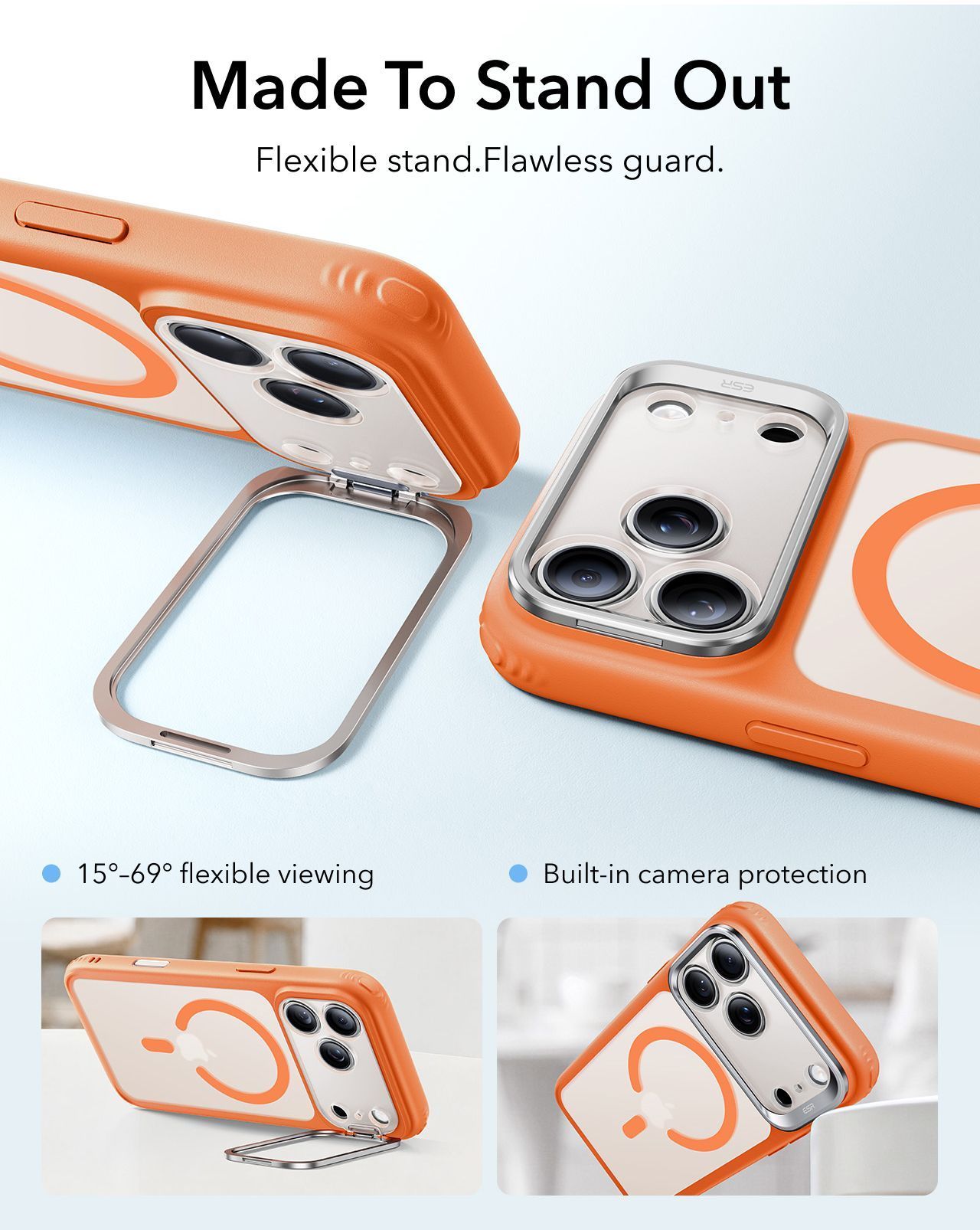 Θήκη ESR Classic Hybrid with Flex Stand MagSafe Frosted Orange iPhone 18 Pro Max/iPhone 17 Pro Max ΘΗΚΕΣ ESR Θήκη ESR Classic Hybrid with Flex Stand MagSafe Frosted Orange iPhone 18 Pro Max/iPhone 17 Pro Max - Image 5