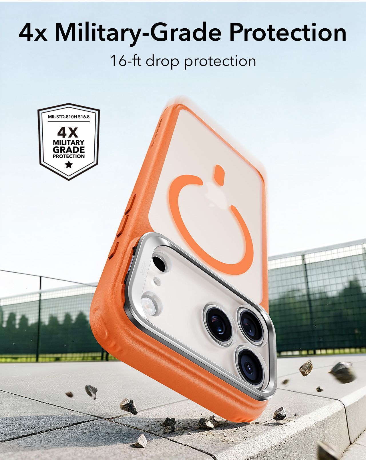 Θήκη ESR Classic Hybrid with Flex Stand MagSafe Frosted Orange iPhone 18 Pro Max/iPhone 17 Pro Max ΘΗΚΕΣ ESR Θήκη ESR Classic Hybrid with Flex Stand MagSafe Frosted Orange iPhone 18 Pro Max/iPhone 17 Pro Max - Image 4