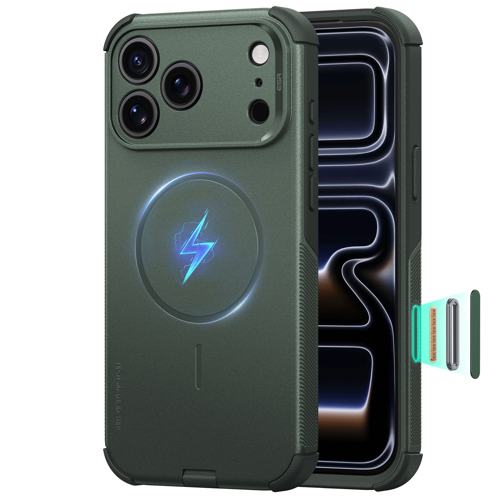 Θήκη ESR Cyber Tough Magsafe Olive Green iPhone 18 Pro Max/17 Pro Max ΘΗΚΕΣ ESR Θήκη ESR Cyber Tough Magsafe Olive Green iPhone 18 Pro Max/17 Pro Max