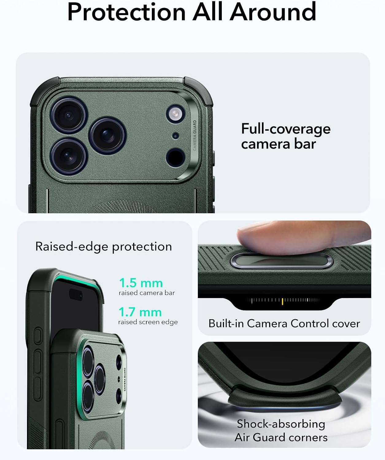 Θήκη ESR Cyber Tough Magsafe Olive Green iPhone 18 Pro Max/17 Pro Max ΘΗΚΕΣ ESR Θήκη ESR Cyber Tough Magsafe Olive Green iPhone 18 Pro Max/17 Pro Max - Image 3