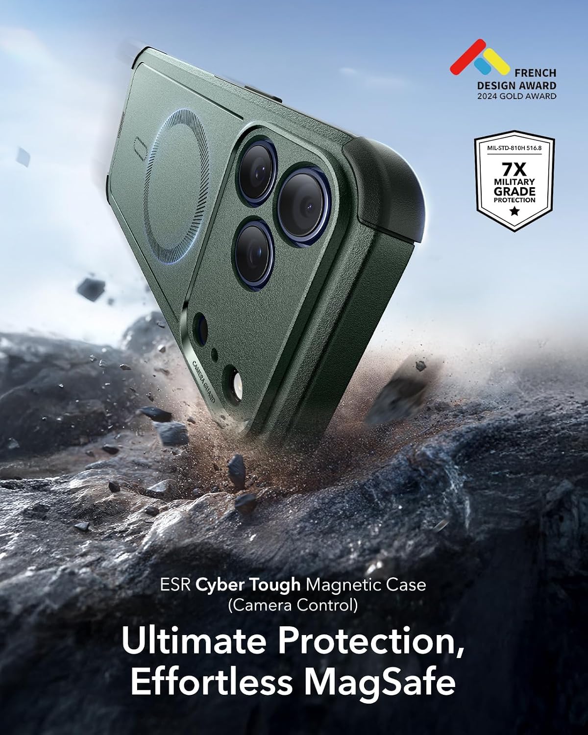 Θήκη ESR Cyber Tough Magsafe Olive Green iPhone 18 Pro Max/17 Pro Max ΘΗΚΕΣ ESR Θήκη ESR Cyber Tough Magsafe Olive Green iPhone 18 Pro Max/17 Pro Max - Image 2