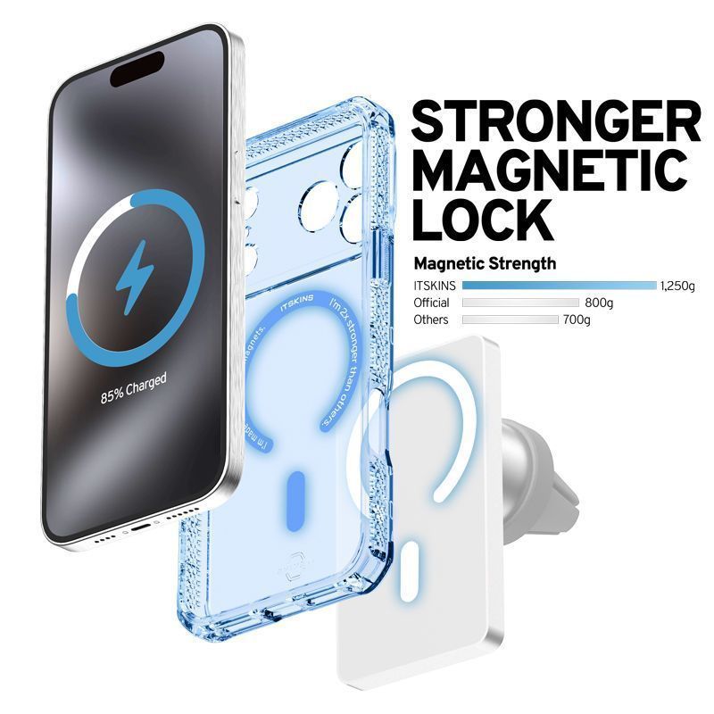Θήκη ITSKINS Hybrid Clear MagSafe Light Blue iPhone 18 Pro Max/17 Pro Max ΘΗΚΕΣ ITSKINS Θήκη ITSKINS Hybrid Clear MagSafe Light Blue iPhone 18 Pro Max/17 Pro Max - Image 7