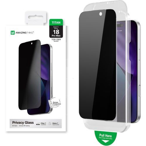 AmazingThing Titan Matte Privacy Tempered Glass iPhone 18 Pro Max
