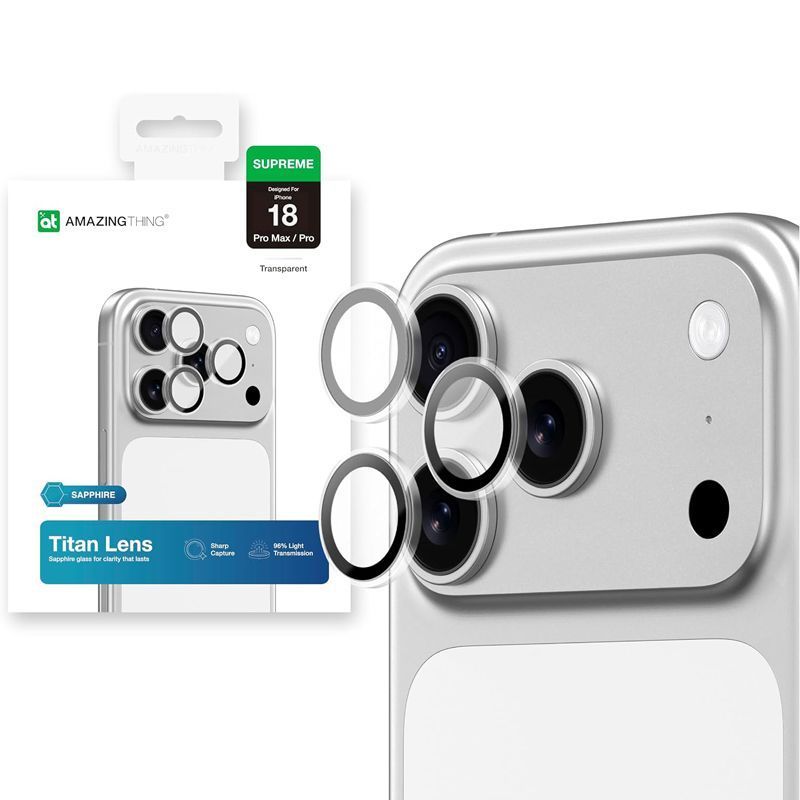 AmazingThing Sapphire Titan Tempered Glass Camera Lens Clear iPhone 18 Pro/18 Pro Max ΠΡΟΣΤΑΣΙΑ ΟΘΟΝΗΣ AmazingThing AmazingThing Sapphire Titan Tempered Glass Camera Lens Clear iPhone 18 Pro/18 Pro Max