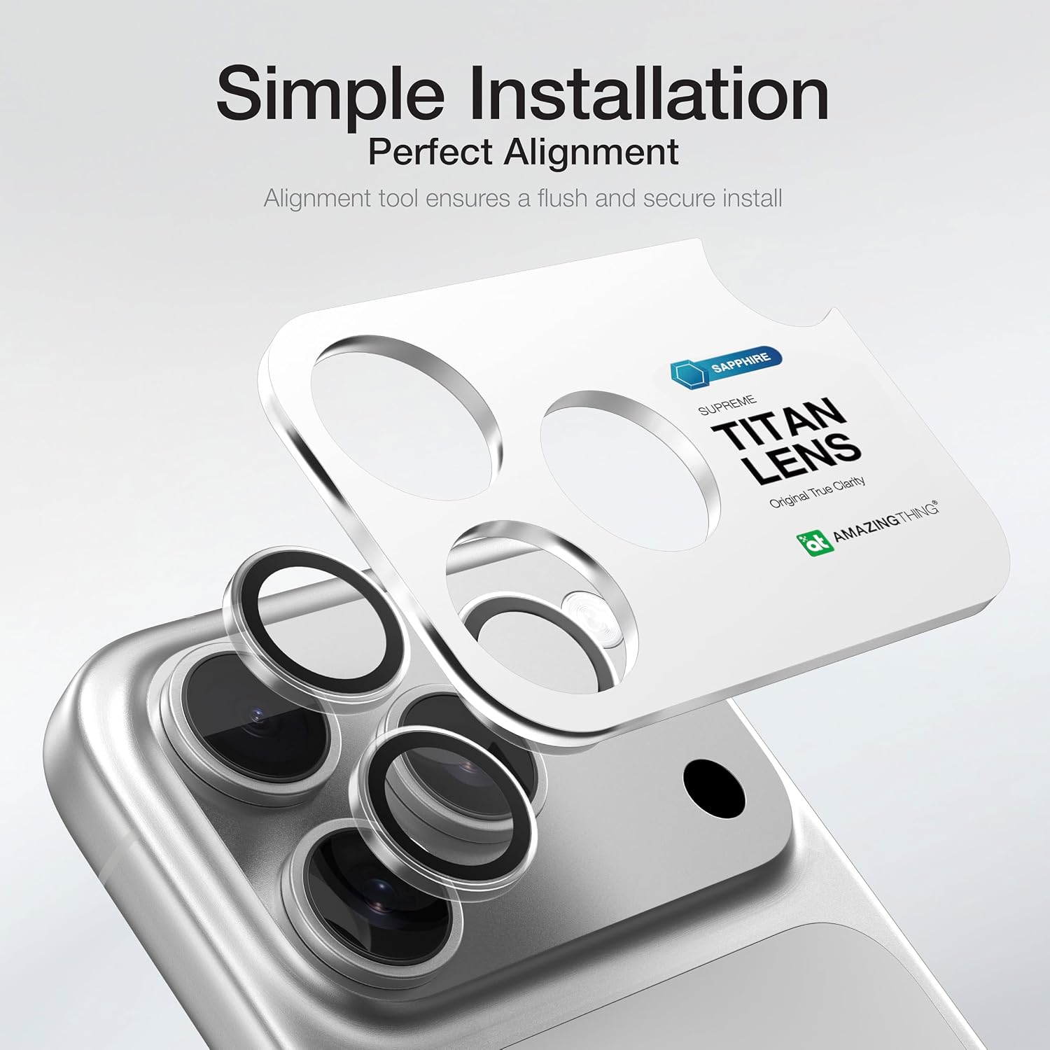 AmazingThing Sapphire Titan Tempered Glass Camera Lens Clear iPhone 18 Pro/18 Pro Max ΠΡΟΣΤΑΣΙΑ ΟΘΟΝΗΣ AmazingThing AmazingThing Sapphire Titan Tempered Glass Camera Lens Clear iPhone 18 Pro/18 Pro Max - Image 4