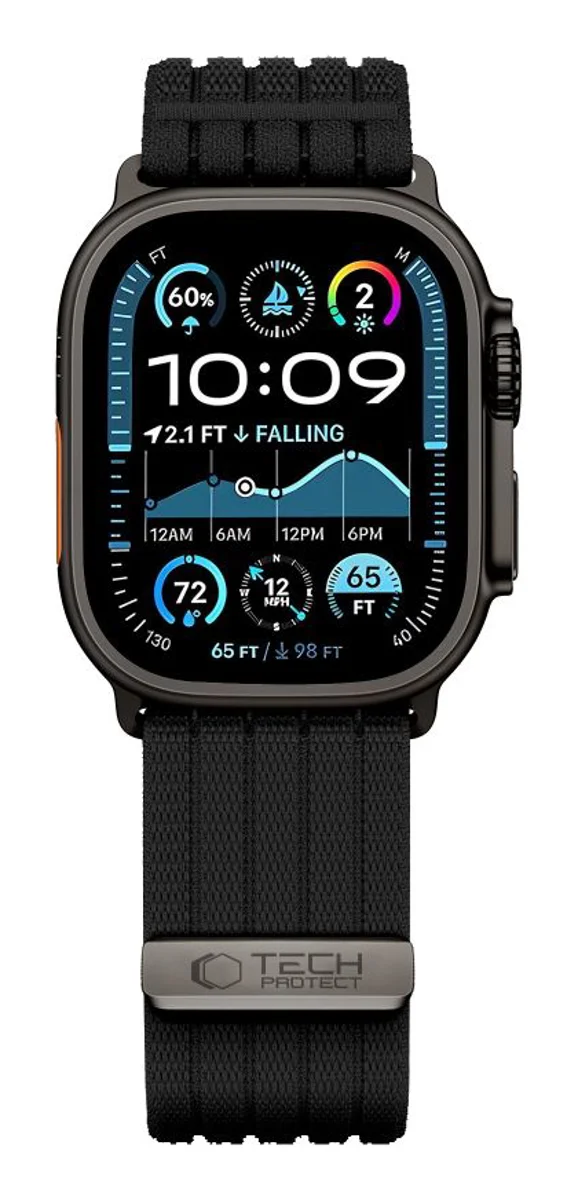 Λουράκι Tech-Protect Nylon Sport Black Apple Watch 44/45/46/49mm APPLE WATCH Tech-Protect Λουράκι Tech-Protect Nylon Sport Black Apple Watch 44/45/46/49mm - Image 3