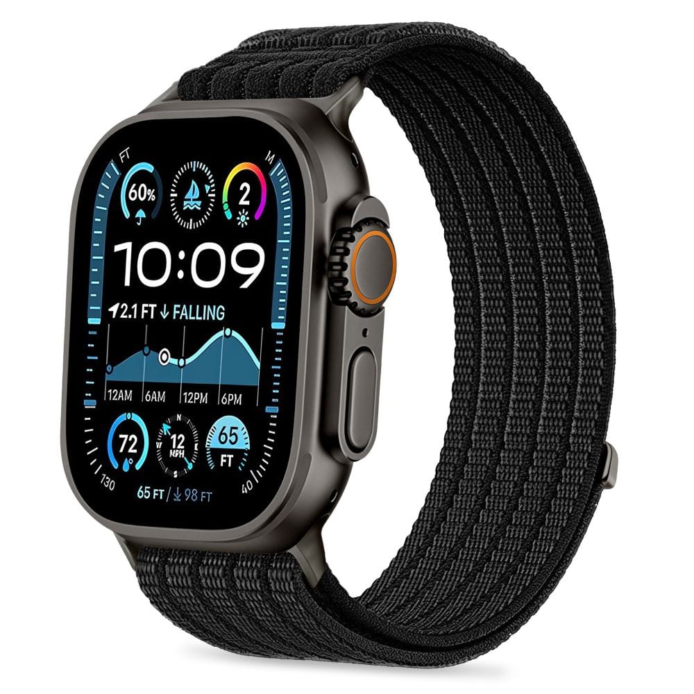 Λουράκι Tech-Protect Nylon Sport Black Apple Watch 44/45/46/49mm APPLE WATCH Tech-Protect Λουράκι Tech-Protect Nylon Sport Black Apple Watch 44/45/46/49mm