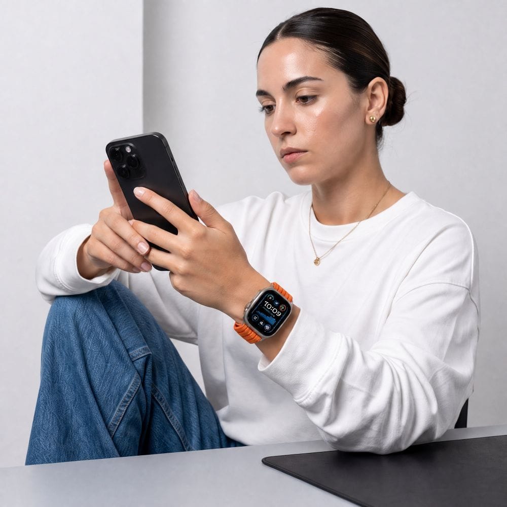 Λουράκι Tech-Protect Nylon Sport Orange Apple Watch 44/45/46/49mm APPLE WATCH Tech-Protect Λουράκι Tech-Protect Nylon Sport Orange Apple Watch 44/45/46/49mm - Image 4