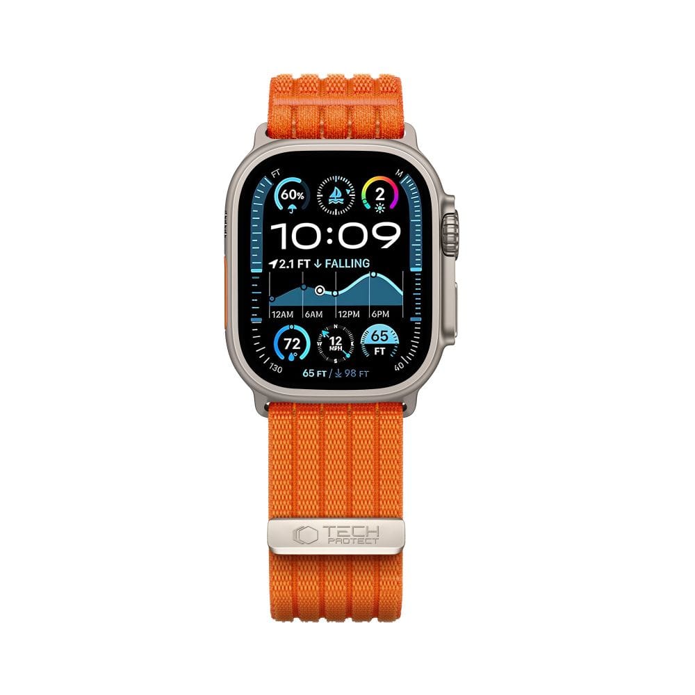 Λουράκι Tech-Protect Nylon Sport Orange Apple Watch 44/45/46/49mm APPLE WATCH Tech-Protect Λουράκι Tech-Protect Nylon Sport Orange Apple Watch 44/45/46/49mm - Image 3