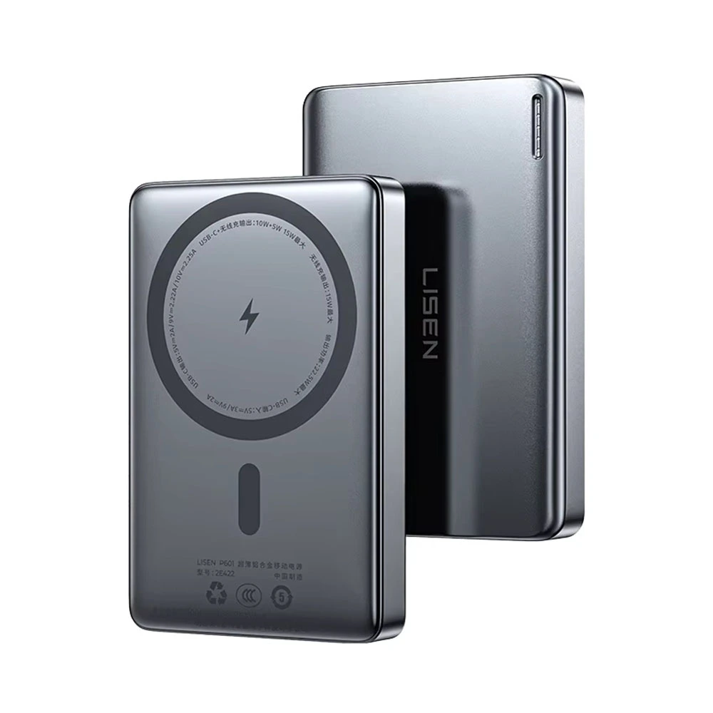 Lisen MagSafe Slim PowerBank 10000mAh 27W Qi2 Gray (L601 Pro) POWERBANK MAGSAFE Lisen Lisen MagSafe Slim PowerBank 10000mAh 27W Qi2 Gray (L601 Pro)