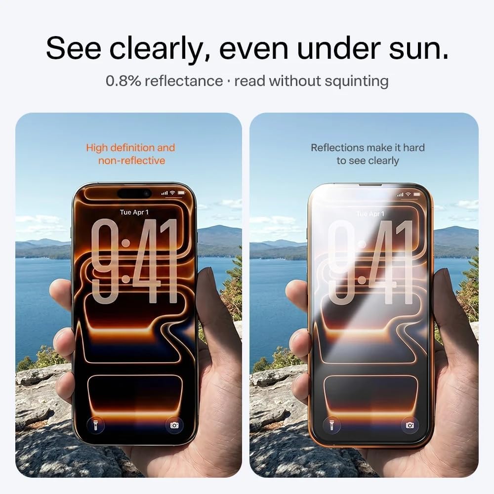Torras SunView Anti-Reflective Tempered Glass iPhone 18 Pro ΠΡΟΣΤΑΣΙΑ ΟΘΟΝΗΣ TORRAS Torras SunView Anti-Reflective Tempered Glass iPhone 18 Pro - Image 2
