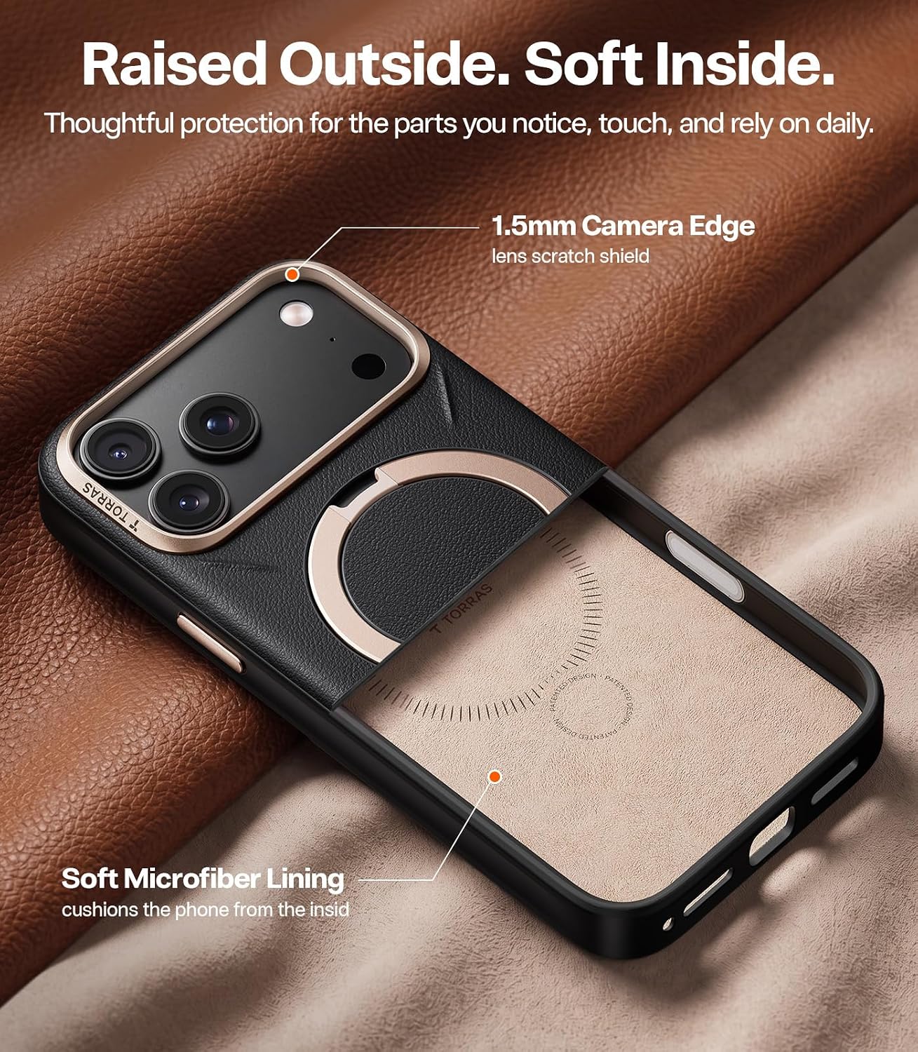 Θήκη Torras Ostand Q3 VegSkin MagSafe Black iPhone 18 Pro Max/17 Pro Max ΘΗΚΕΣ TORRAS Θήκη Torras Ostand Q3 VegSkin MagSafe Black iPhone 18 Pro Max/17 Pro Max - Image 4