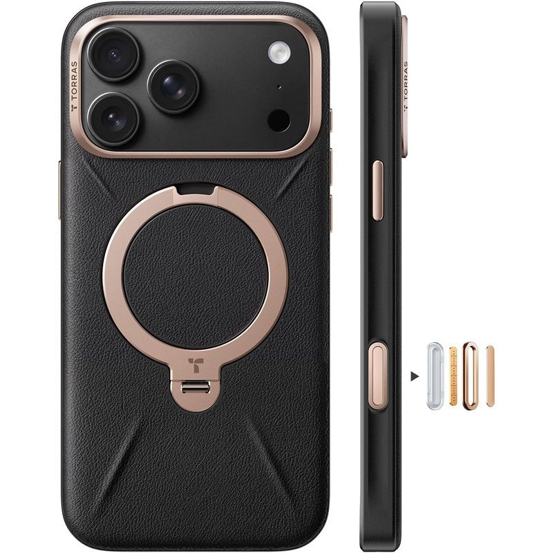 Θήκη Torras Ostand Q3 VegSkin MagSafe Black iPhone 18 Pro Max/17 Pro Max ΘΗΚΕΣ TORRAS Θήκη Torras Ostand Q3 VegSkin MagSafe Black iPhone 18 Pro Max/17 Pro Max - Image 10