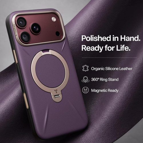 Alternative view of Θήκη Torras Ostand Q3 VegSkin MagSafe Purple iPhone 18 Pro Max/17 Pro Max