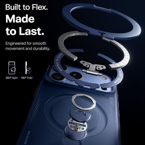 Alternative view of Θήκη Torras Ostand Spin Air Q3 MagSafe Kickstand Deep Blue iPhone 18 Pro Max/17 Pro Max