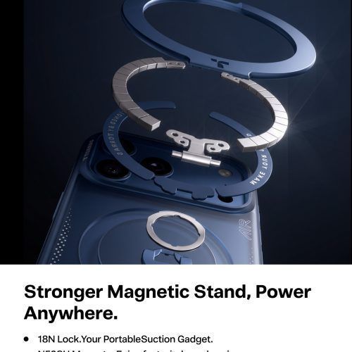 Alternative view of Θήκη Torras Ostand Spin Air Q3 MagSafe Kickstand Deep Blue iPhone 18 Pro/17 Pro