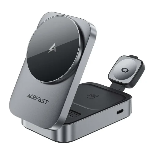 AceFast 3in1 Foldable Wireless Charging Station 15W White (E22)