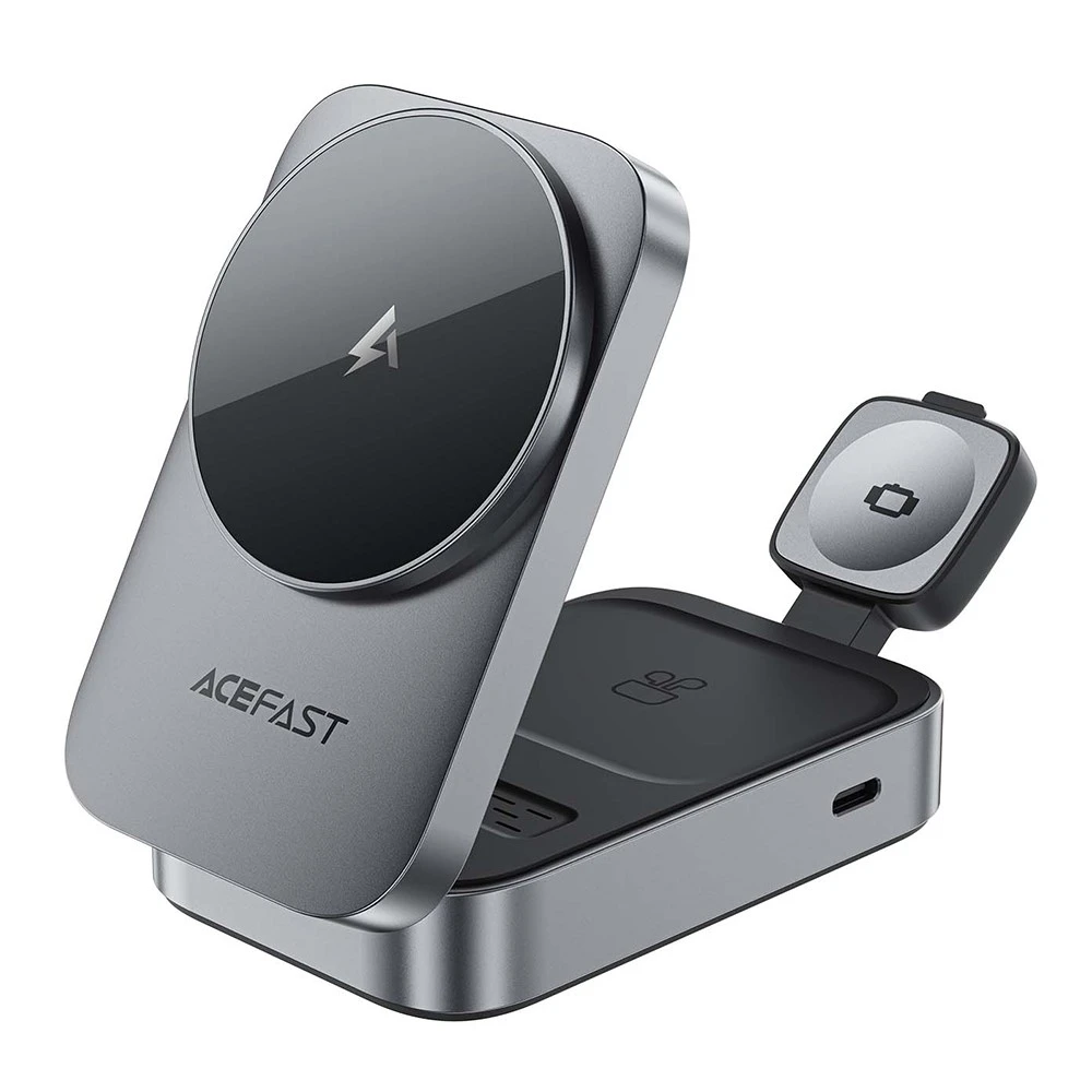 AceFast 3in1 Foldable Wireless Charging Station 15W White (E22) APPLE WATCH AceFast AceFast 3in1 Foldable Wireless Charging Station 15W White (E22)