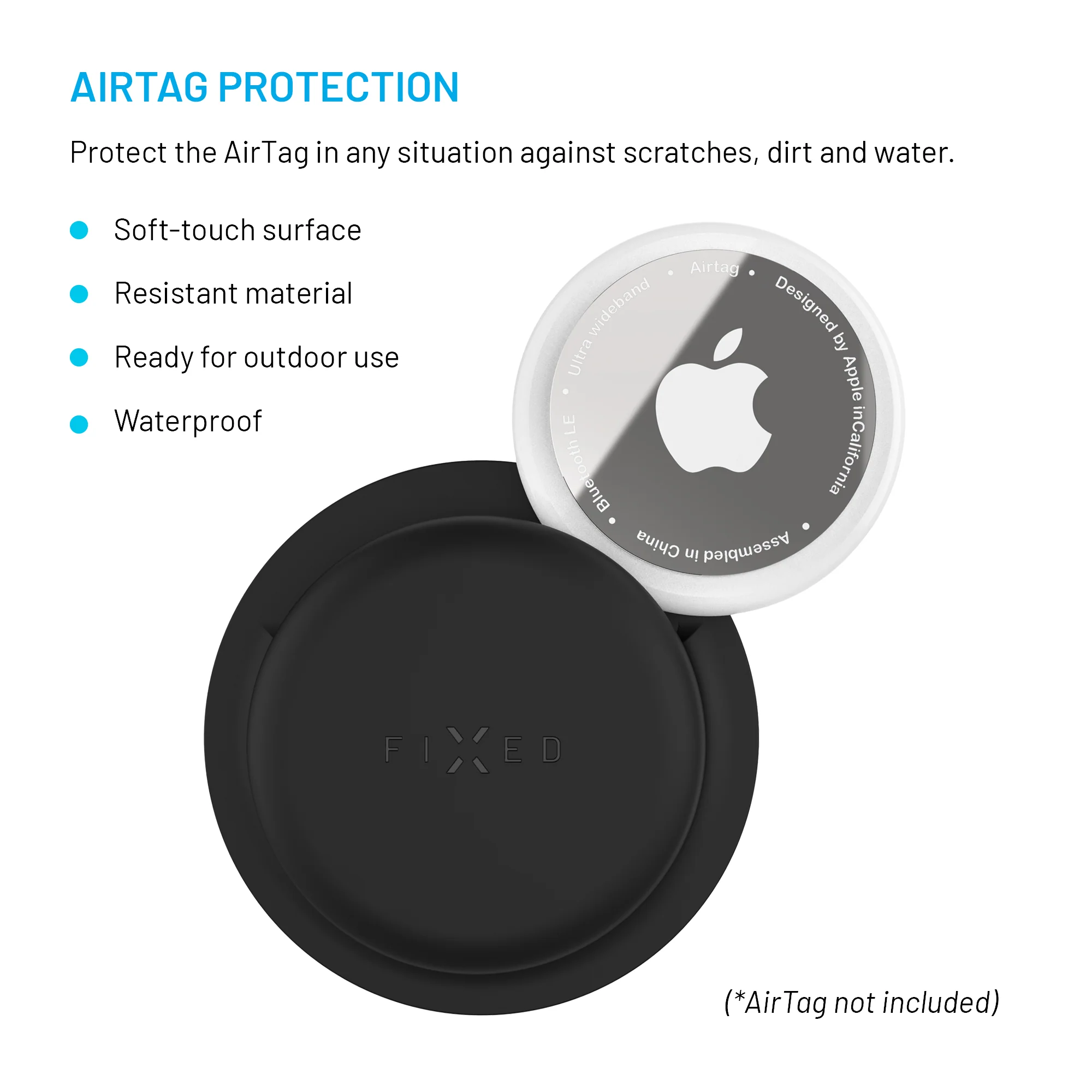 Θήκη Fixed AirTag Silky Sticker Black (2-Pack) ΘΗΚΕΣ Fixed Θήκη Fixed AirTag Silky Sticker Black (2-Pack) - Image 7