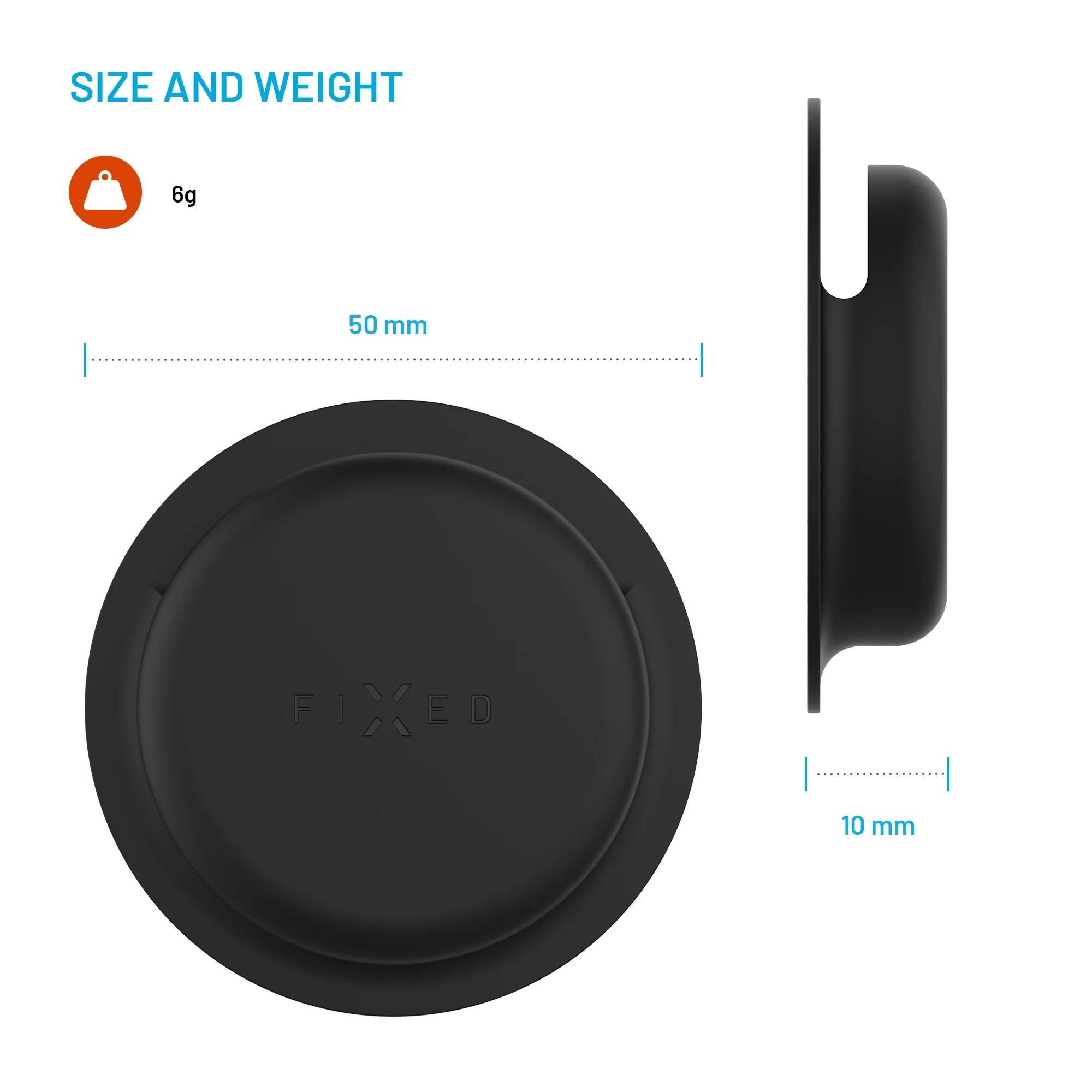 Θήκη Fixed AirTag Silky Sticker Black (2-Pack) ΘΗΚΕΣ Fixed Θήκη Fixed AirTag Silky Sticker Black (2-Pack) - Image 5